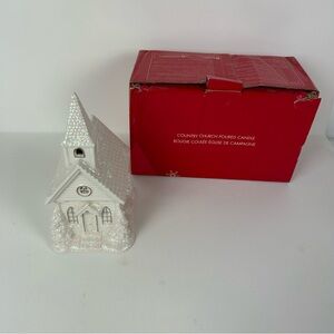 NOS AVON VTG '2005' Country Church Poured Candle, Vanilla Or Sugar Cookie